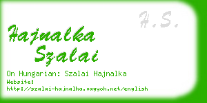 hajnalka szalai business card